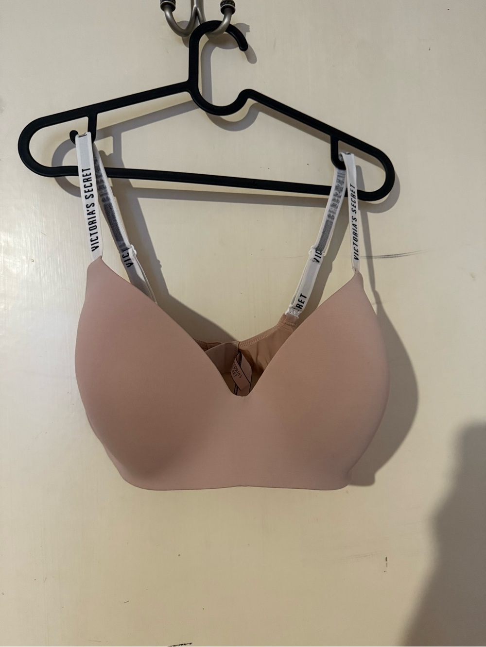 Victoria's Secret Blush Padded T-Shirt Bra with Logo Straps